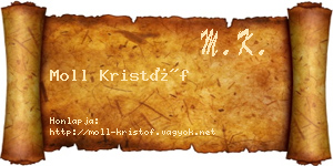 Moll Kristóf névjegykártya