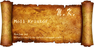 Moll Kristóf névjegykártya